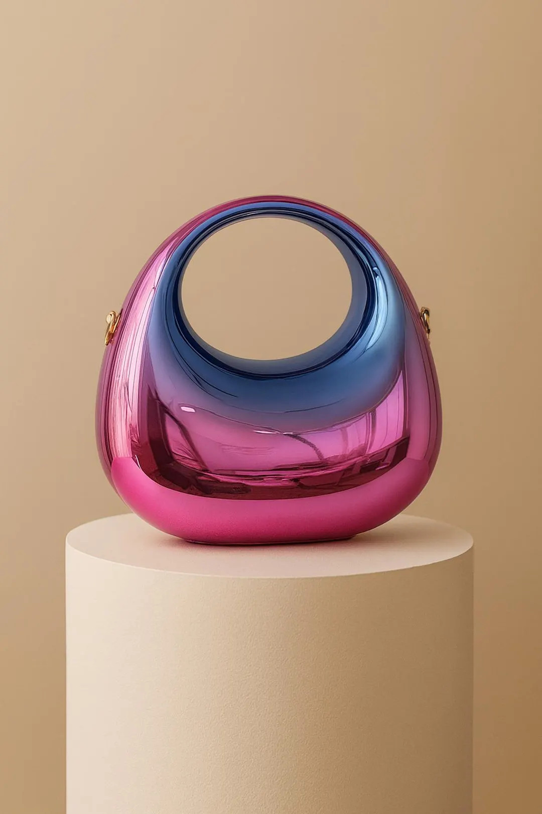 Pink and Blue Acrylic Handbag for Women – Iridescent Mirror Purse, Futuristic Designer Bag, Tre... | Etsy (US)