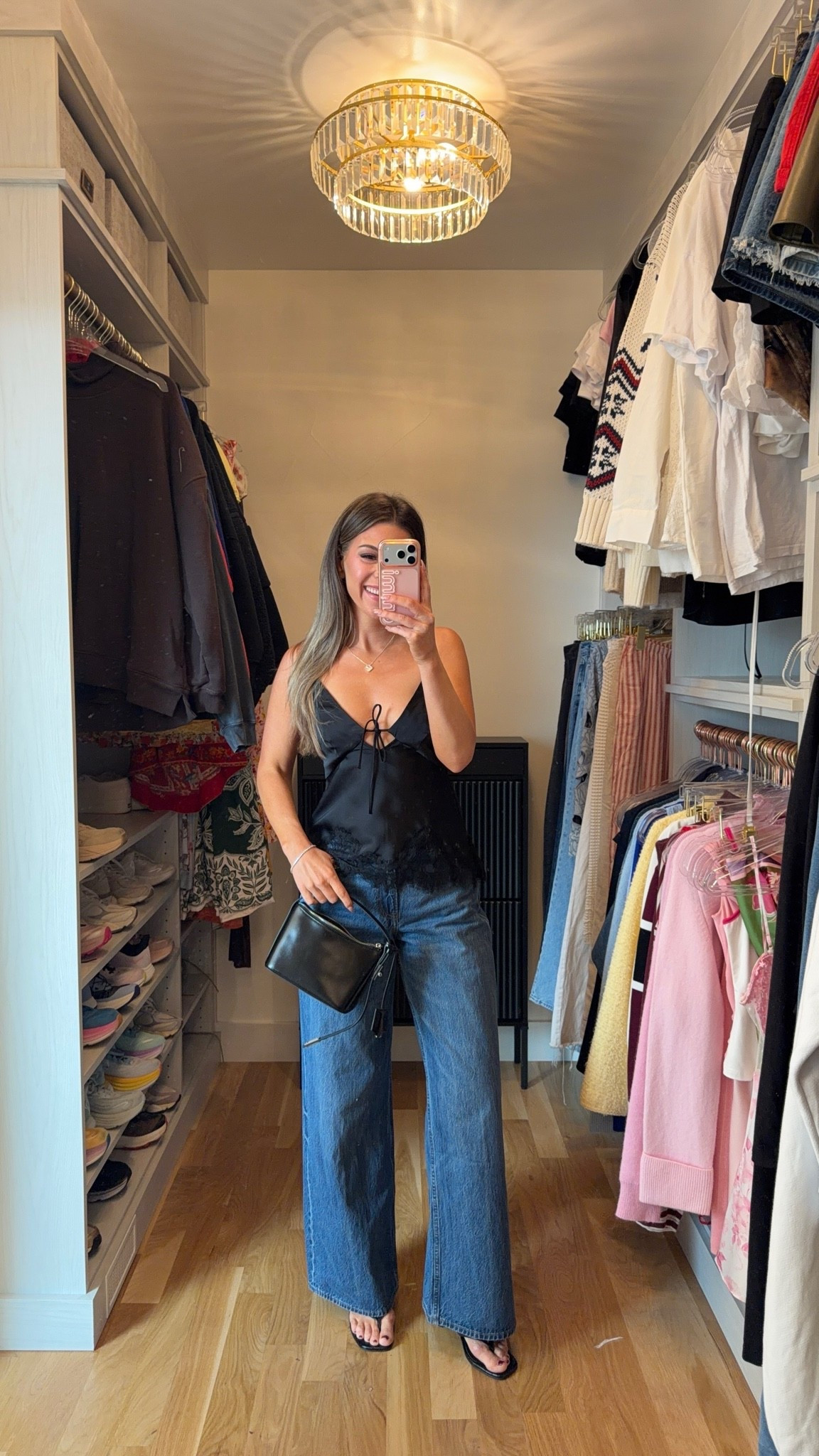 black satin lace-trim cami tucked into medium-wash wide-leg jeans up to 50% off abercrombie denim plus my stackable 15% off DENIMAF code 💙💙

wearing my usual 26 regular

electric picks: emerson20 

denim, fall outfits, date night, game day, back to school, jeans, autumn look, summer to fall, high waisted jeans, Abercrombie jeans, denim sale

#LTKSaleAlert #LTKootd #LTKgrwm