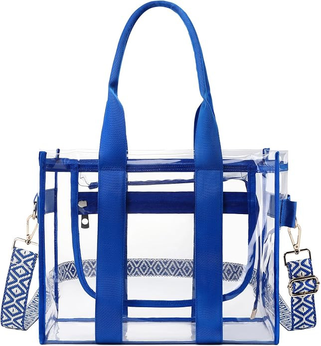 getgto Clear Bags for Women Tote Bag, Crossbody Bag, Stadium Approved Clear Purse for Sports Even... | Amazon (US)