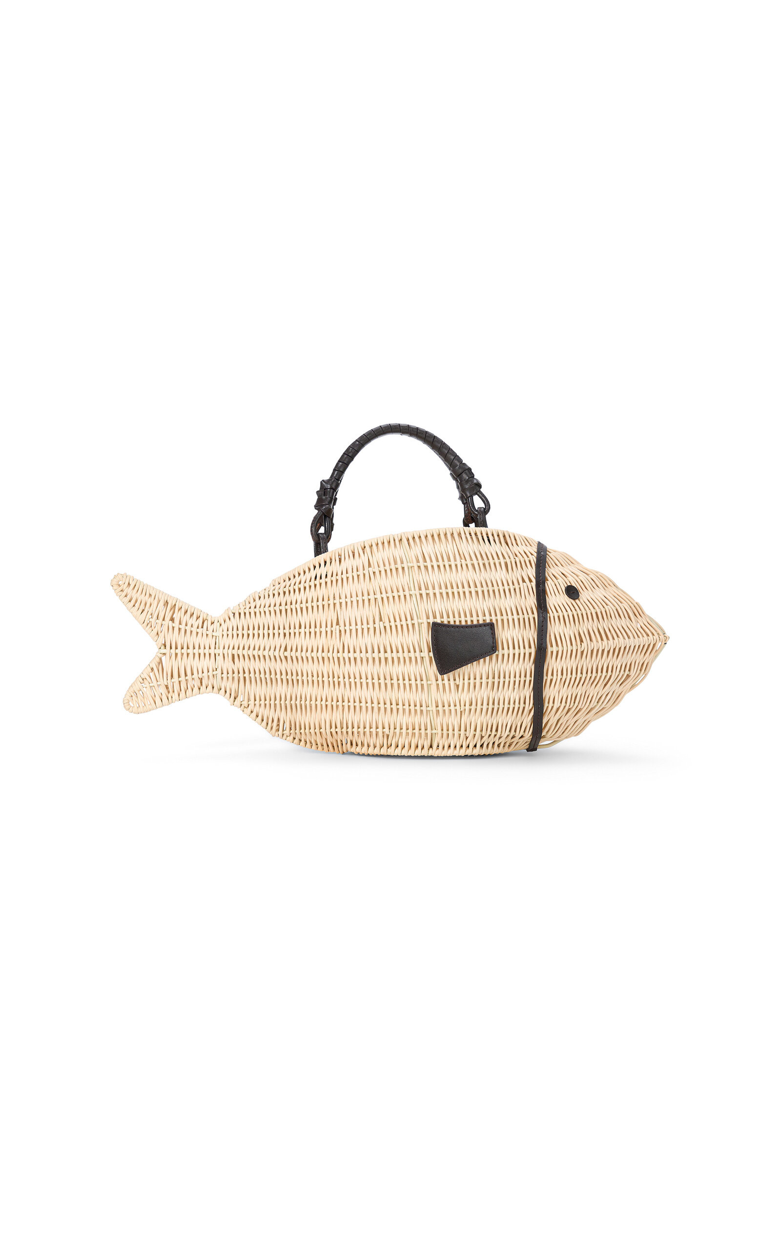 Cleo Fish Wicker-Leather Tote | Moda Operandi (Global)