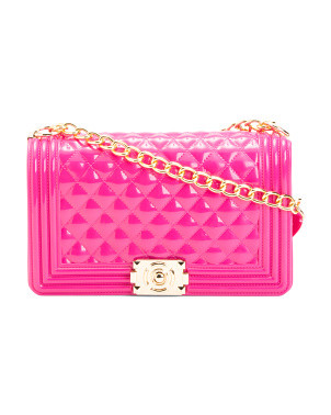 Large Front Flap Jelly Shoulder Bag | Handbags | Marshalls | Marshalls