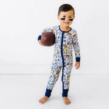 Game Day Bamboo Viscose Zippy | Little Sleepies