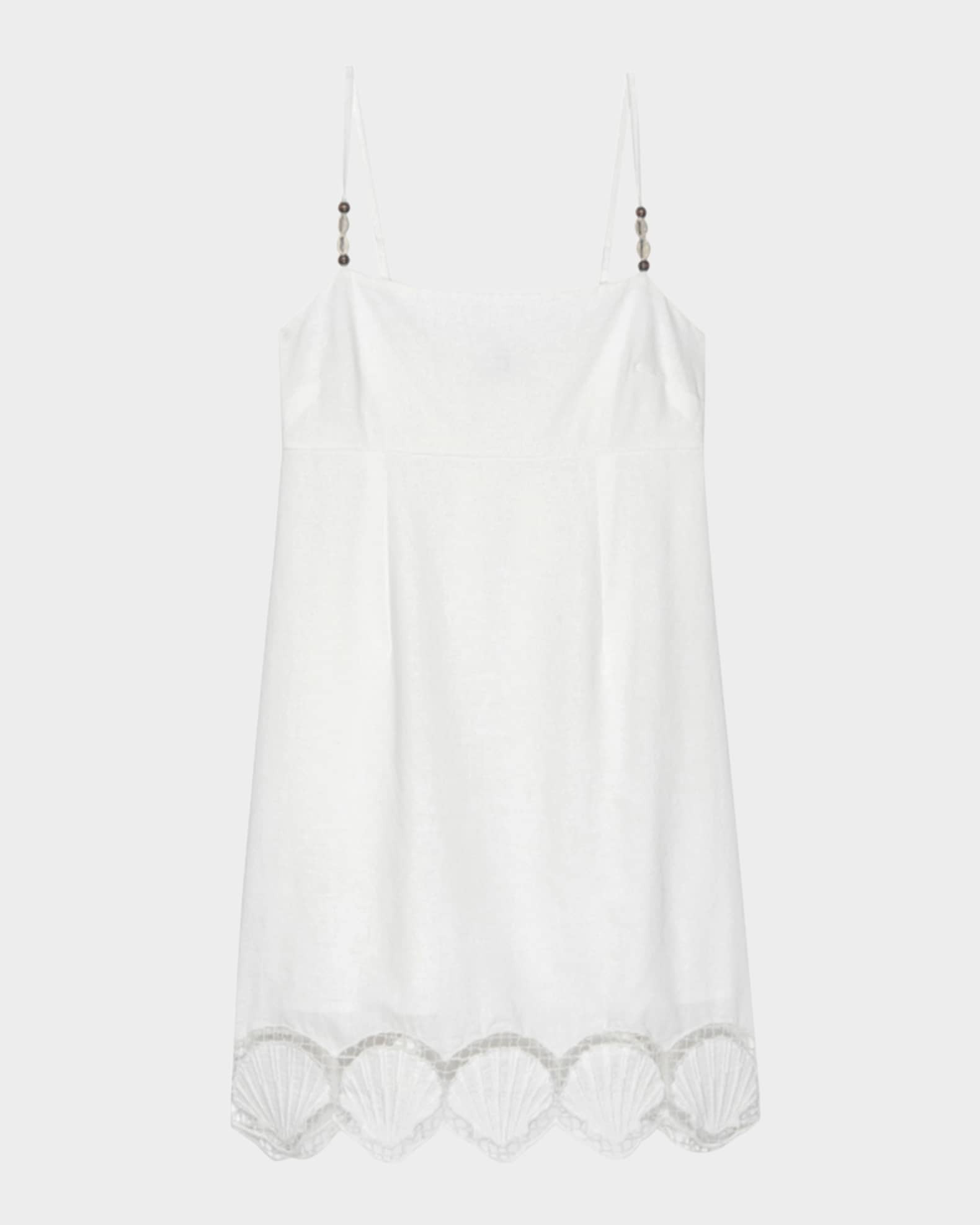 Susana Seashell Embroidered Mini Dress | Neiman Marcus