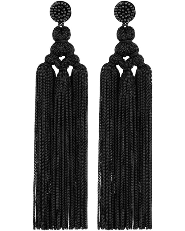 Givihoka Long Woven Tassel Earrings – Big Boho Fringe Statement Dangle Earrings for Women, Larg... | Amazon (US)