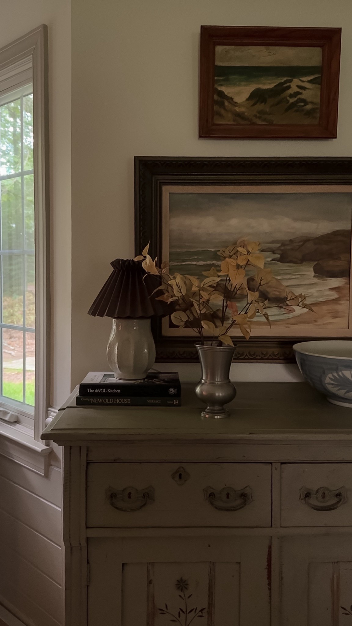 Moody Coastal Colonial fall vignette