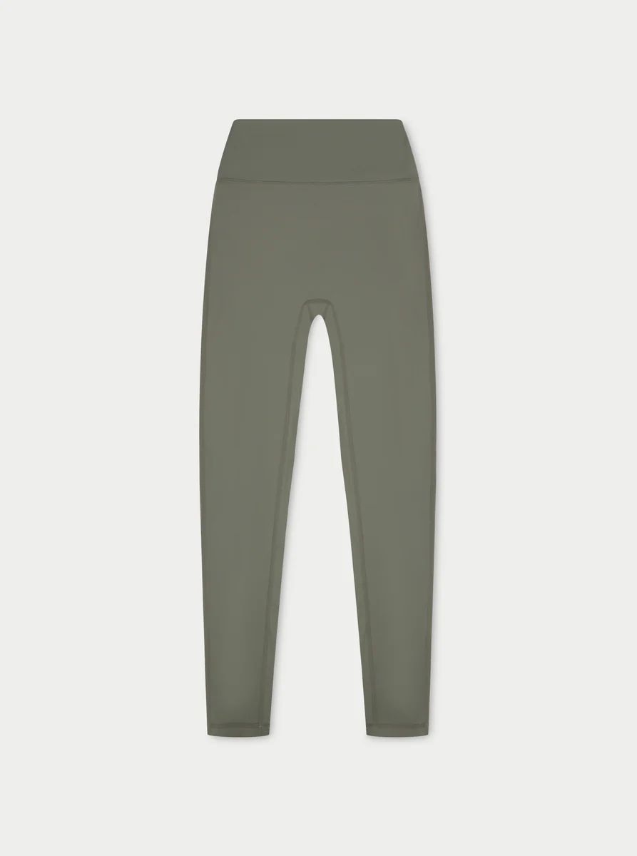Khaki Emblem Soft Touch Leggings | The Couture Club | The Couture Club