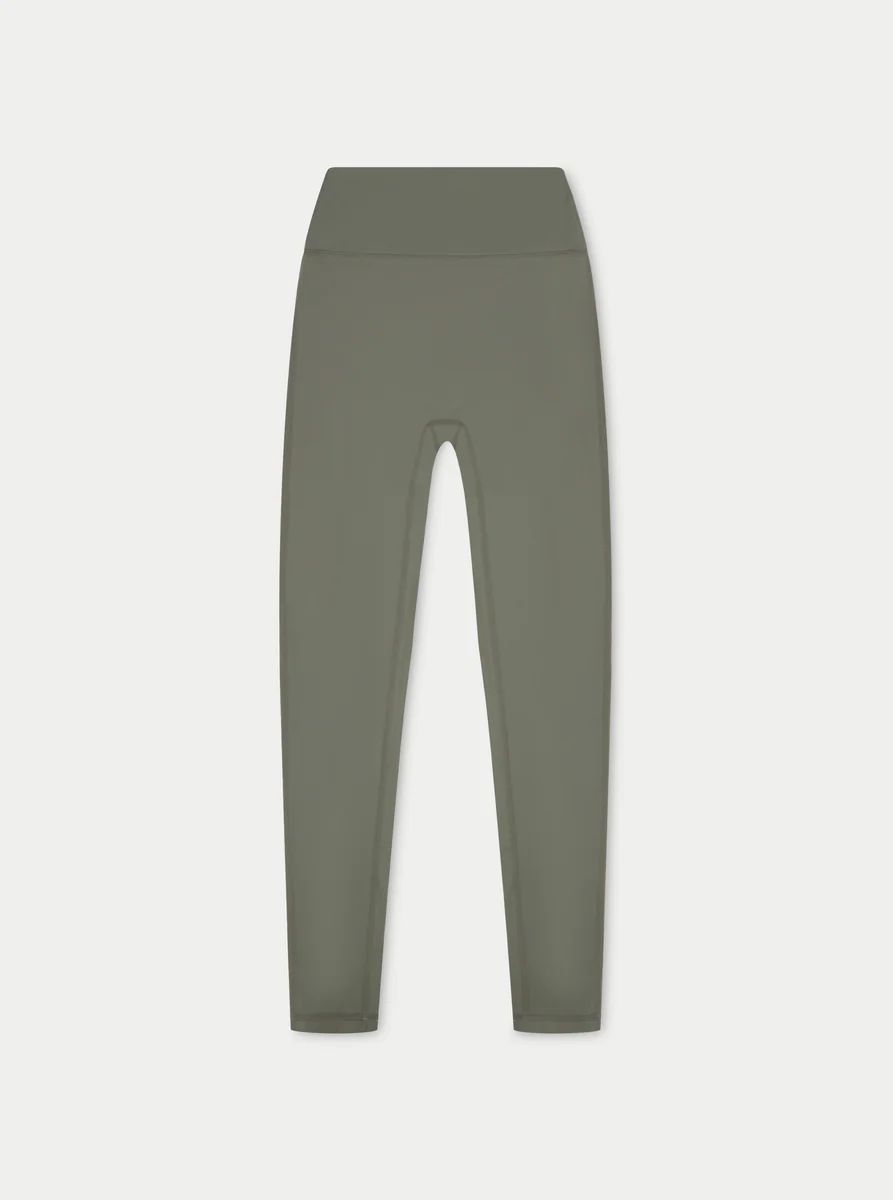 Khaki Emblem Soft Touch Leggings | The Couture Club | The Couture Club