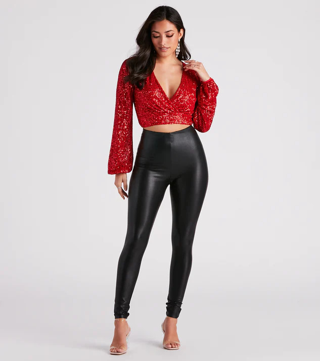 Statement Making Sequin Crop Top | Windsor Stores