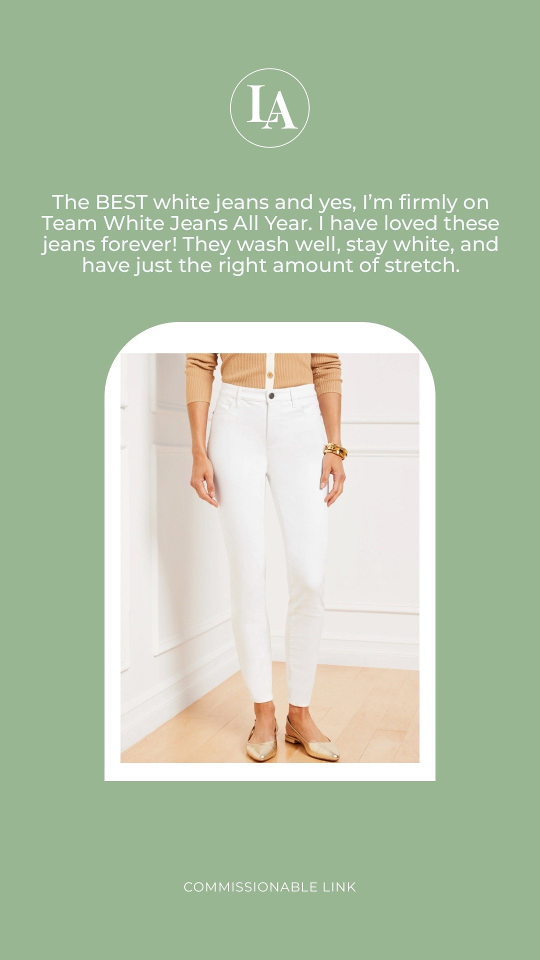 Talbots White Jeans 

#LTKMidsize #LTKmomlife