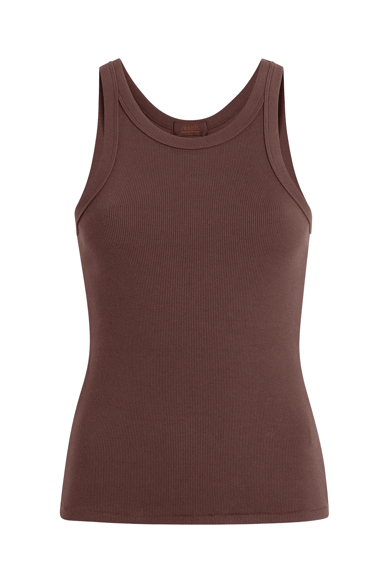 Essential Rib Tank Top | Chocolate | nuuds
