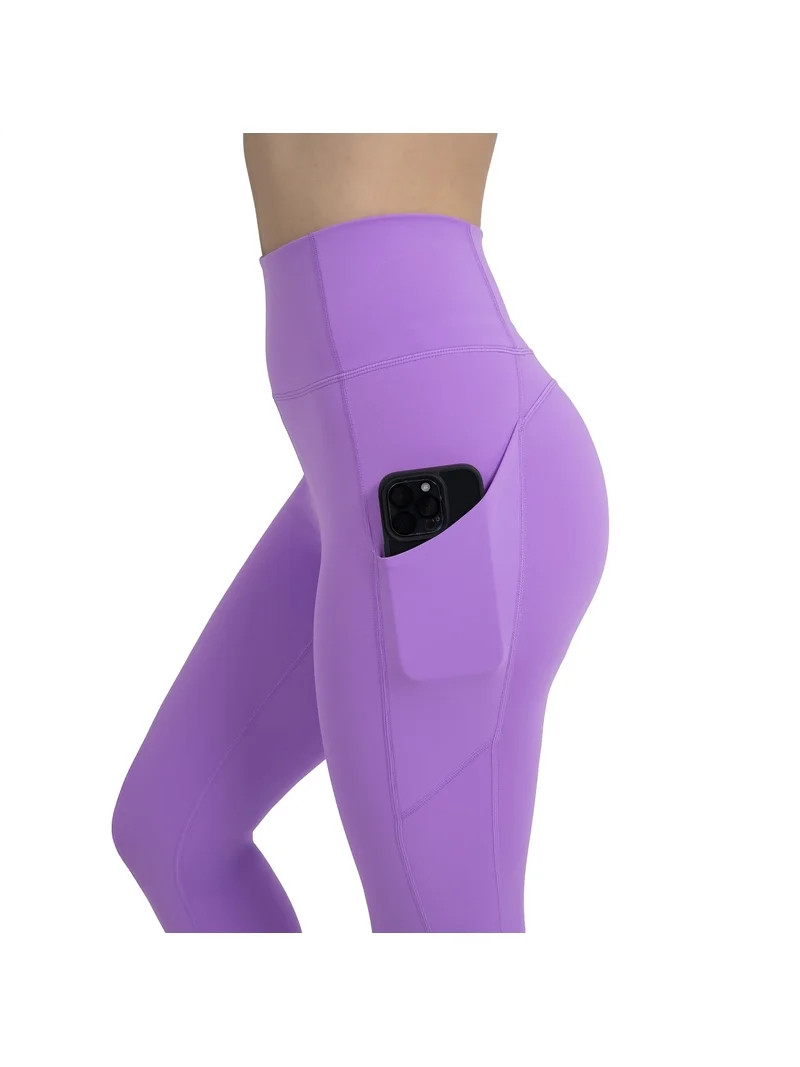 YITTY Active Women's UltraLuxe High-Waist Pocket Legging, Athleisure, 4-Way-Stretch, Neon Violet,... | Walmart (US)