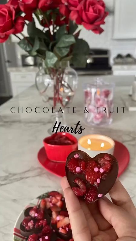 💗Chocolate & Fruit Hearts!💗
These couldn’t be easier to make. What I used linked below!

 🌹Add layer of melted chocolate (I used Ghirardelli dark) and top with chopped red fruit (strawberries, raspberries, goji berries, etc.)
🌹 Place in freezer until hardened, about 15 minutes. Carefully remove & enjoy!
.
.
.
#valentinestreat #valentinesday #vday#2ingredientdessert #chocolate #hearts

#LTKunder50 #LTKhome #LTKSeasonal