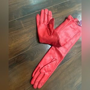 Sergio Hudson X Target Red Long Leather Gloves Sz. XS/S | Poshmark