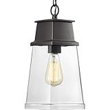 Progress Lighting Greene Ridge Collection 1-Light Clear Seeded Glass Craftsman Outdoor Hanging Lante | Amazon (US)