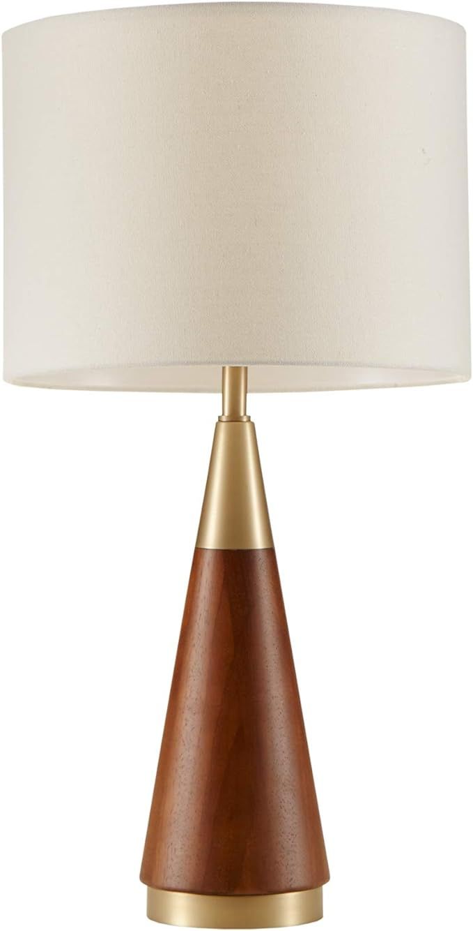INK+IVY Chrislie Gold White Mid Century Modern Table Lamp , Contemporary Metal Wood Table Lamps f... | Amazon (US)