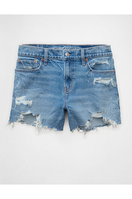 AE Stretch Low-Rise Ex-Boyfriend Denim Short Women's Starry Bright 18 | American Eagle Outfitters (US & CA)