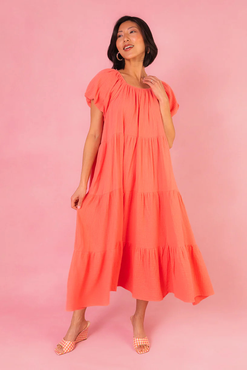 Harvey Dress in Coral | Ivy City Co