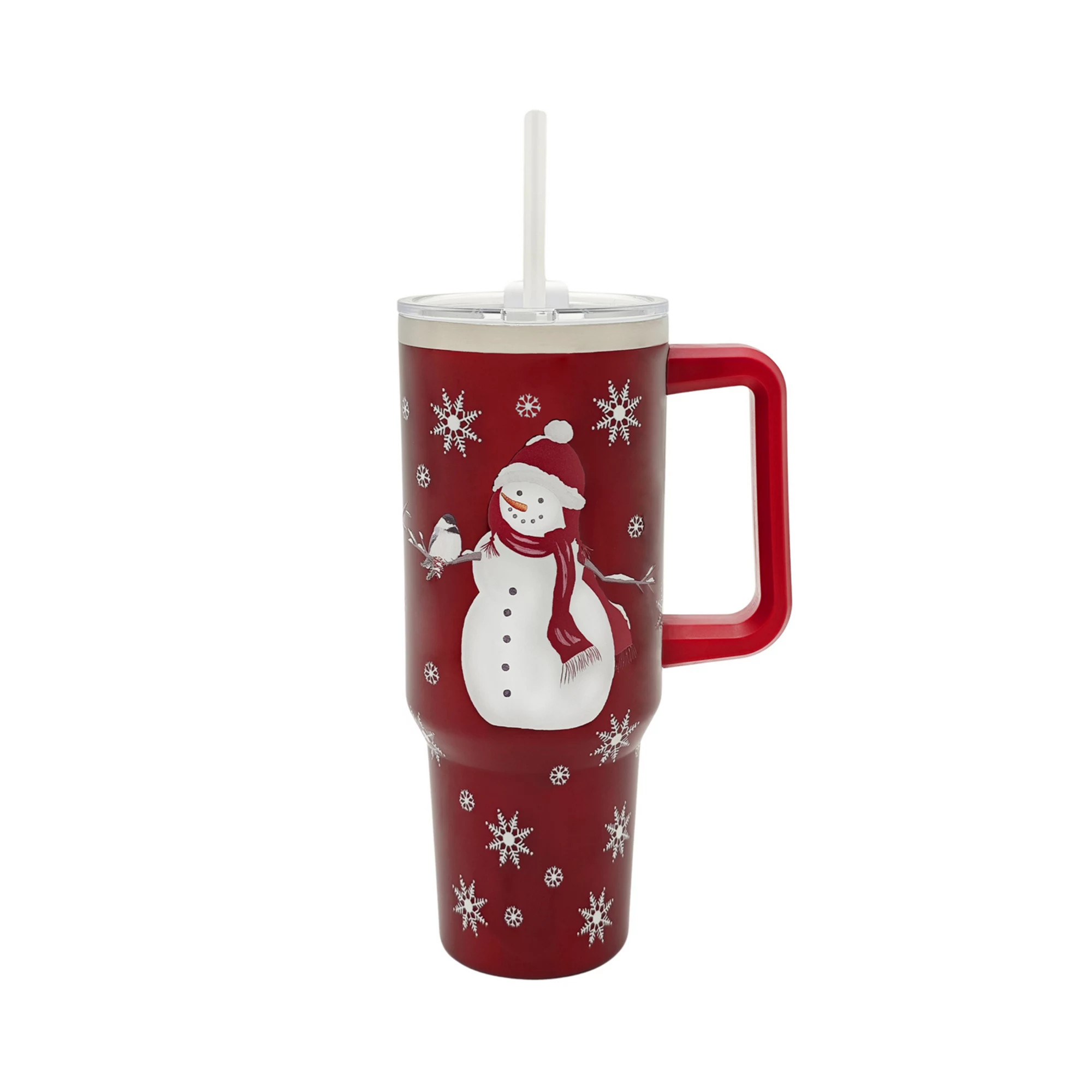 St. Nicholas Square® Stainless Steel Travel Mug with Straw, Red | Kohl's