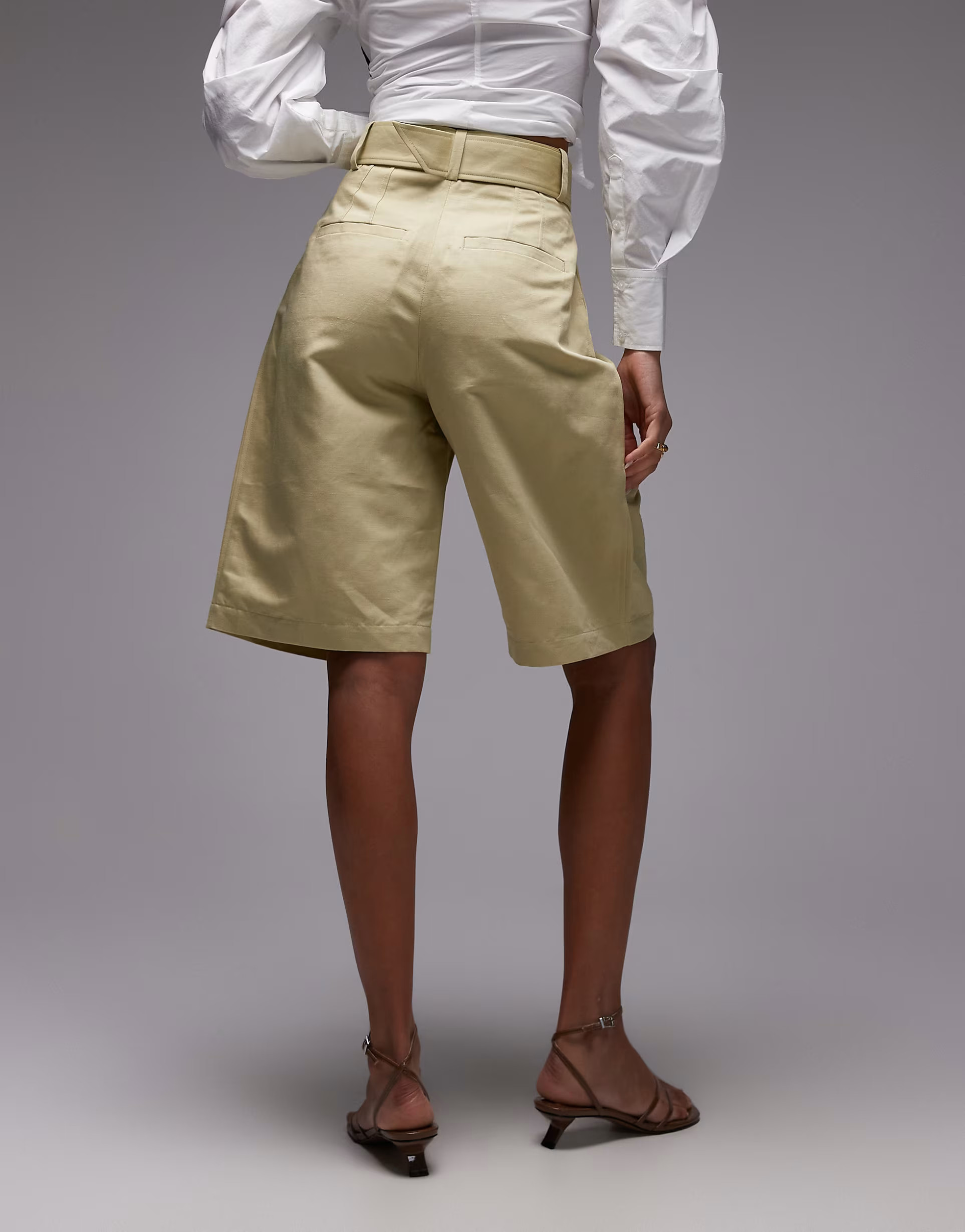 & Other Stories tailored bermuda shorts in light yellow | ASOS (Global)