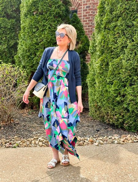 Beautiful handkerchief hem floral sundress for spring and summer. This would look fantastic for a graduation, Mother’s Day, date night, or any time you want to look nice. 

#sundresses #brunch #florals

#LTKover40 #LTKstyletip #LTKfindsunder100