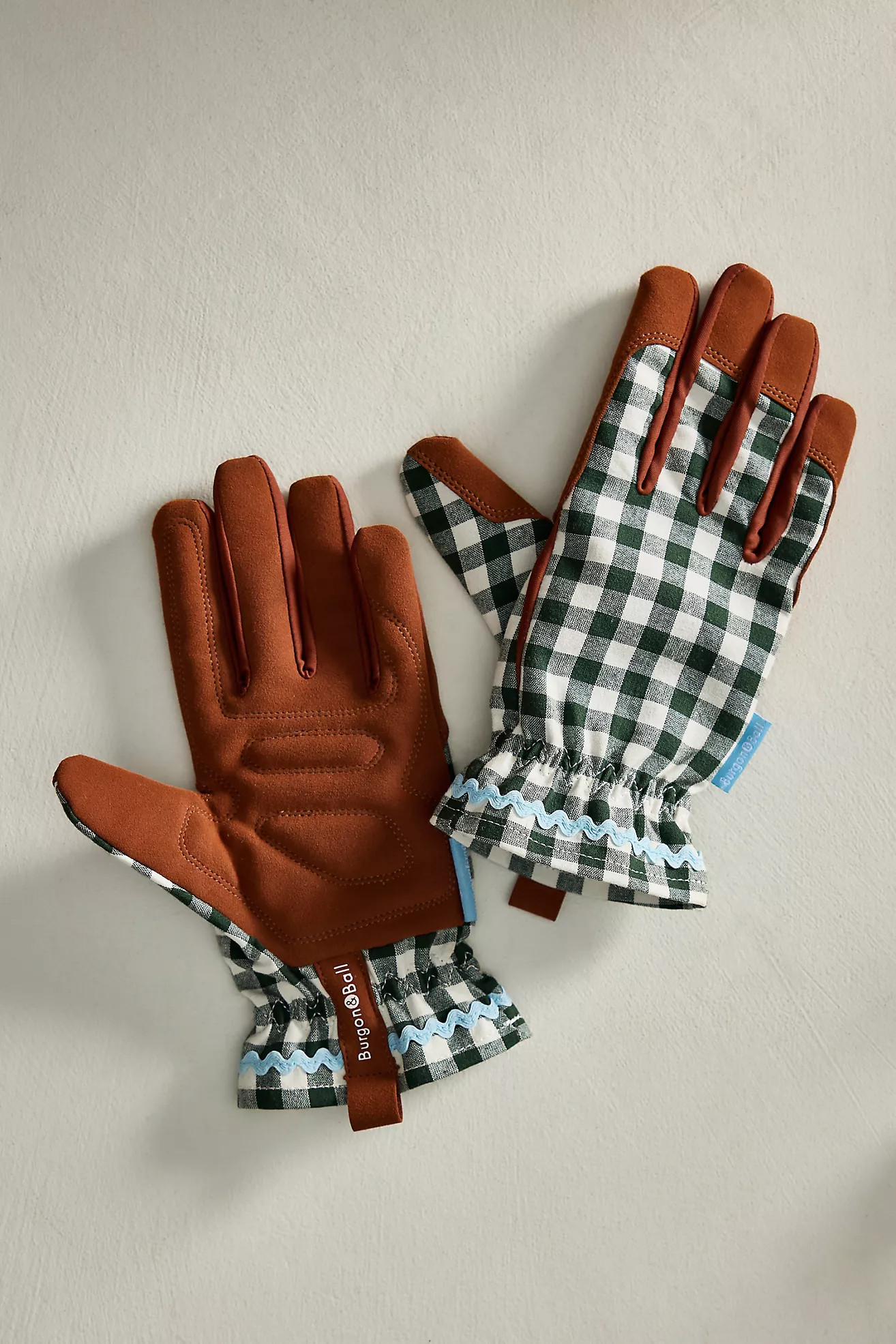 Burgon & Ball Gingham Garden Gloves | Anthropologie (US)