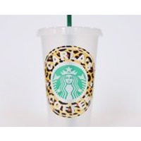 Leopard Print Starbucks Tumbler  / Starbucks Leopard cold cup / Cat Print Coffee Cup | Etsy (US)