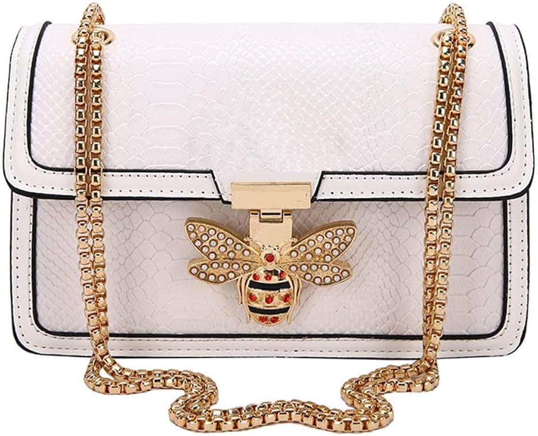 Nhicdns Crossbody Bags for Women Bamboo Top Handle Purse Leather Satchel Handbag with Wide Should... | Amazon (US)
