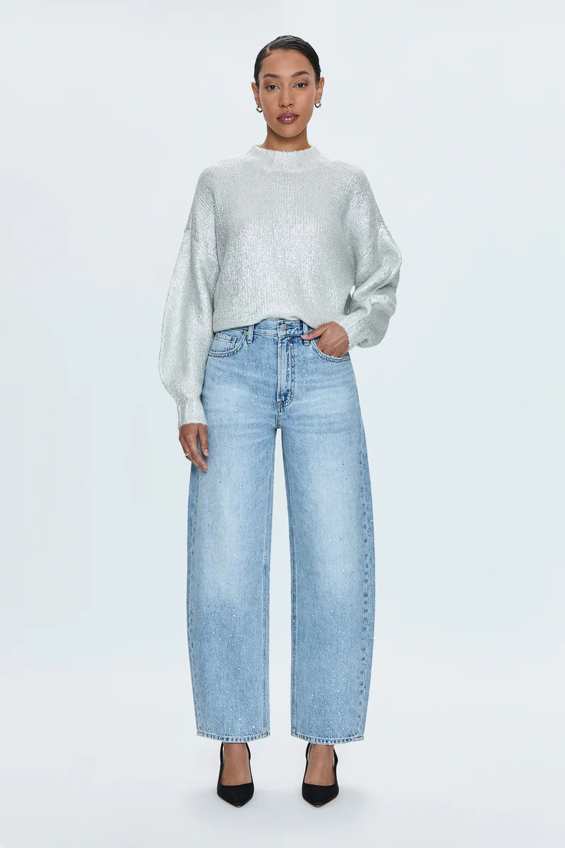 Wes High Rise Barrel - Glitz | Pistola Denim