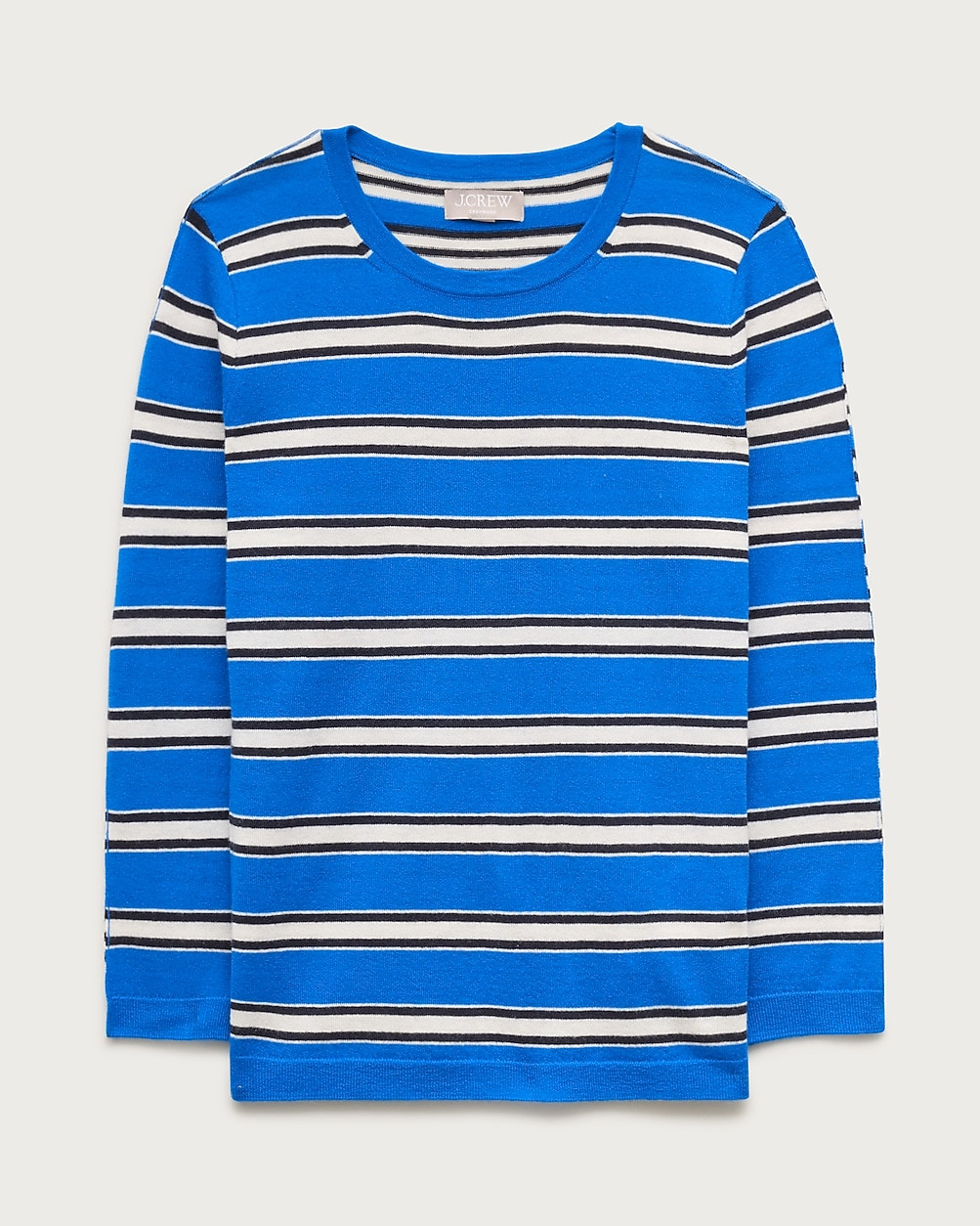 Featherweight cashmere crewneck in mixed stripe | J. Crew US