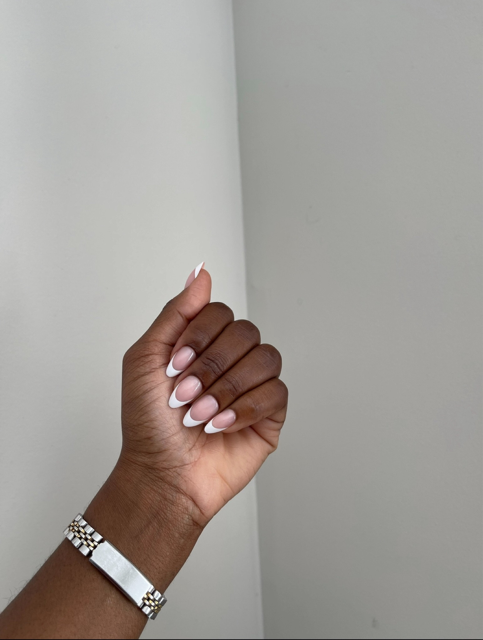 Glamnetic Almond shape white French tip press on nails 

#LTKBeauty