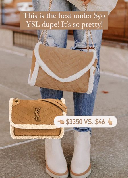 YSL inspired handbag 
Shearling purse 
Perfect gift 


#LTKHoliday #LTKunder50 #LTKitbag