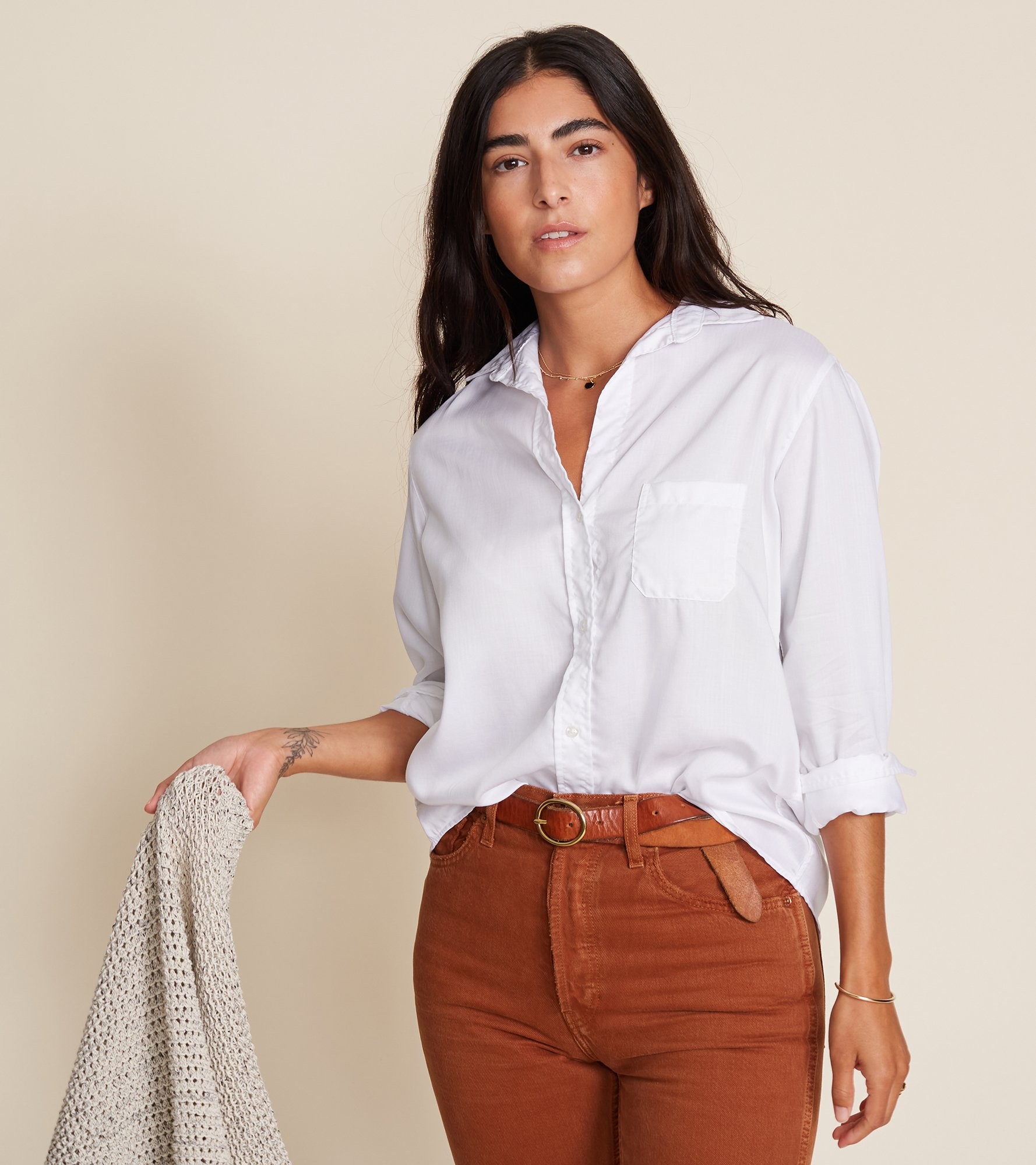 The Hero White, Liquid Lyocell | Grayson