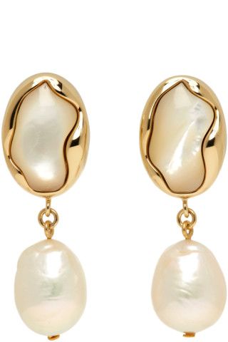 Gold Sybil Earrings | SSENSE