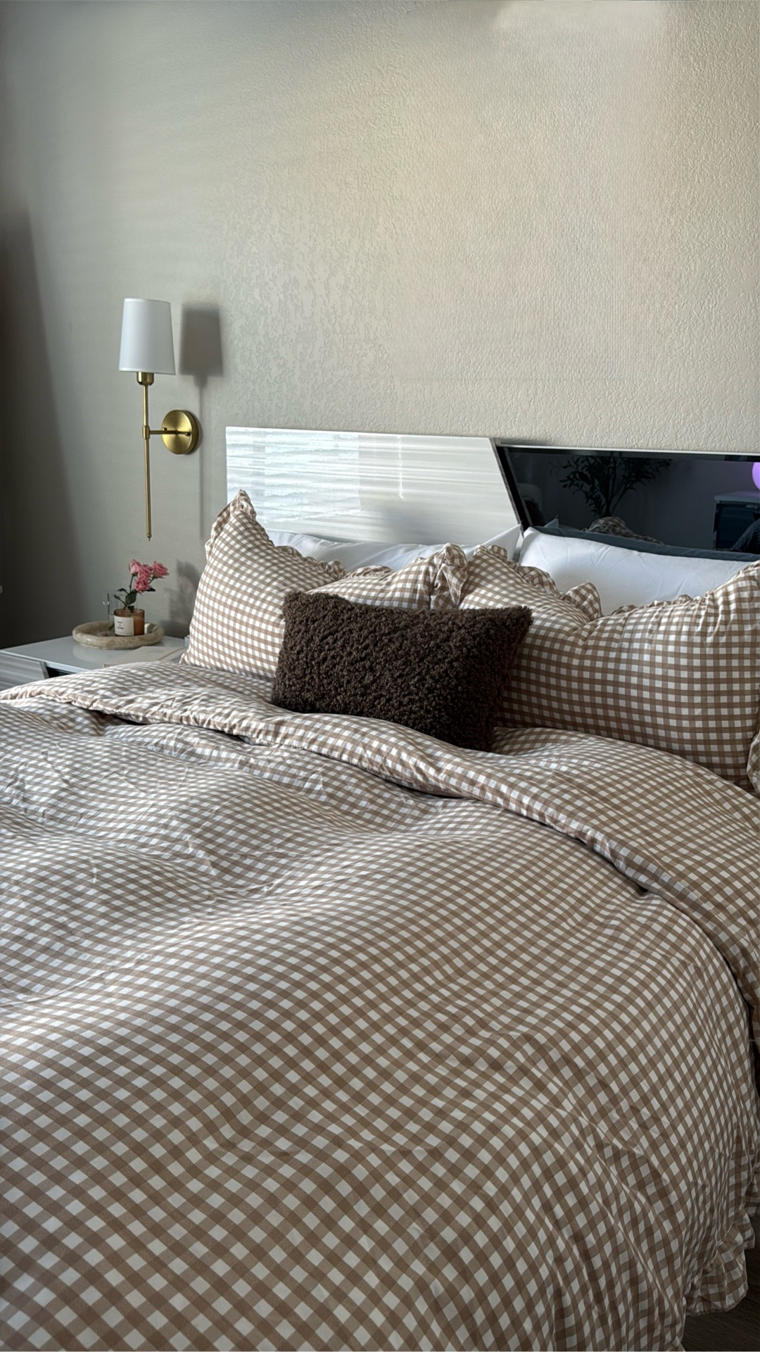 In loveee with this plaid bedding set !! 🧸🤎 

#LTKHome