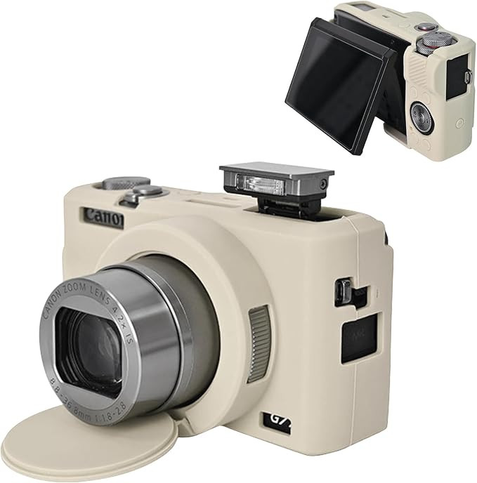 MUZIRI KINOKOO Silicone Case Fit for Canon G7X Mark III Camera - Off White | Amazon (US)