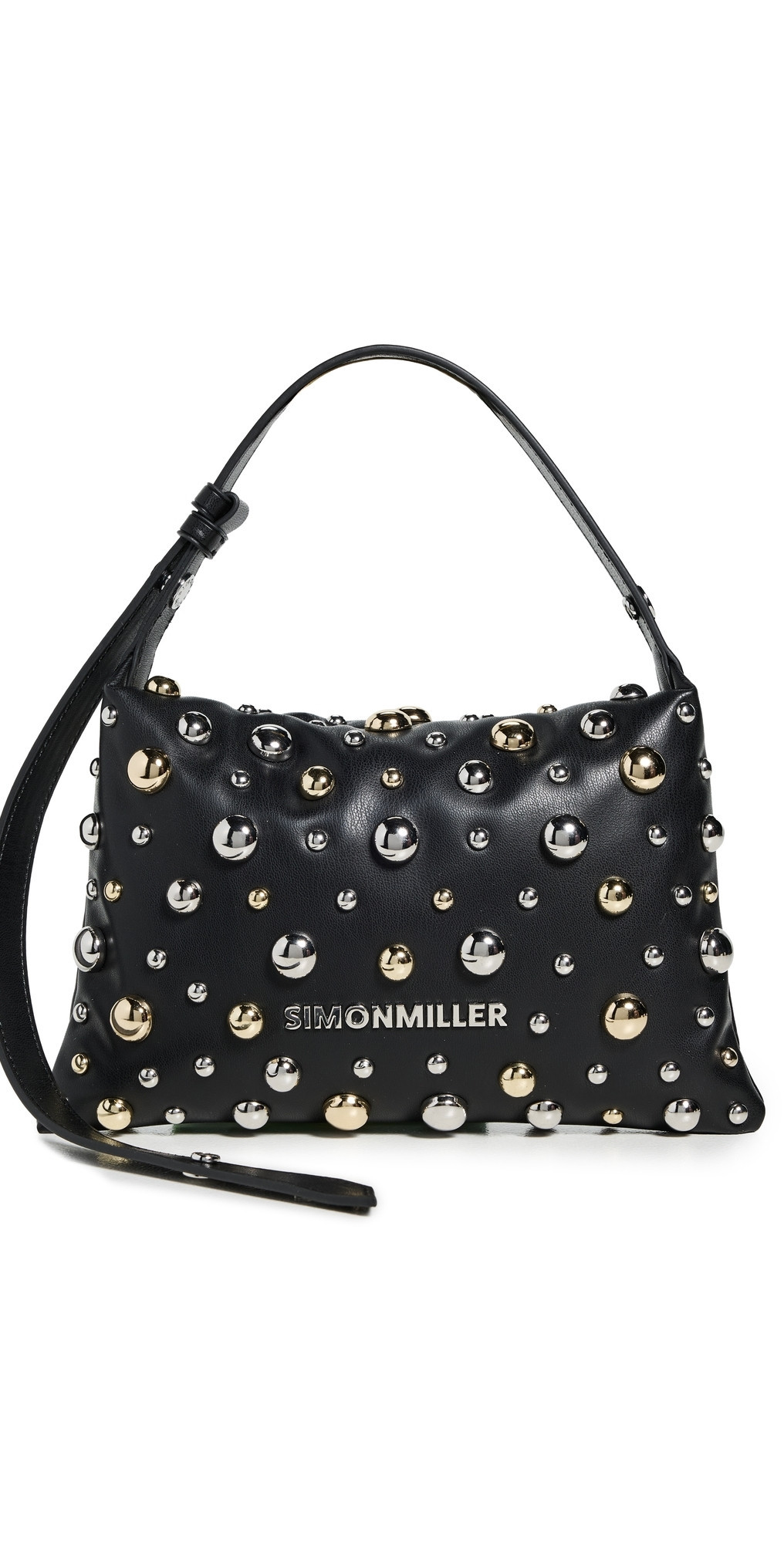SIMONMILLER Studded Mini Puffin Bag Black/Silver/Gold One Size | Shopbop