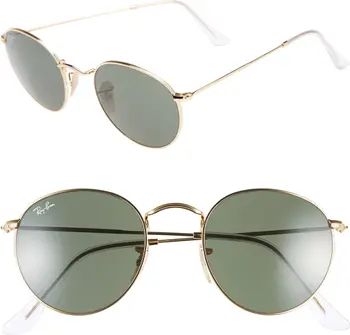 Ray-Ban Icons 50mm Round Metal Sunglasses | Nordstrom | Nordstrom