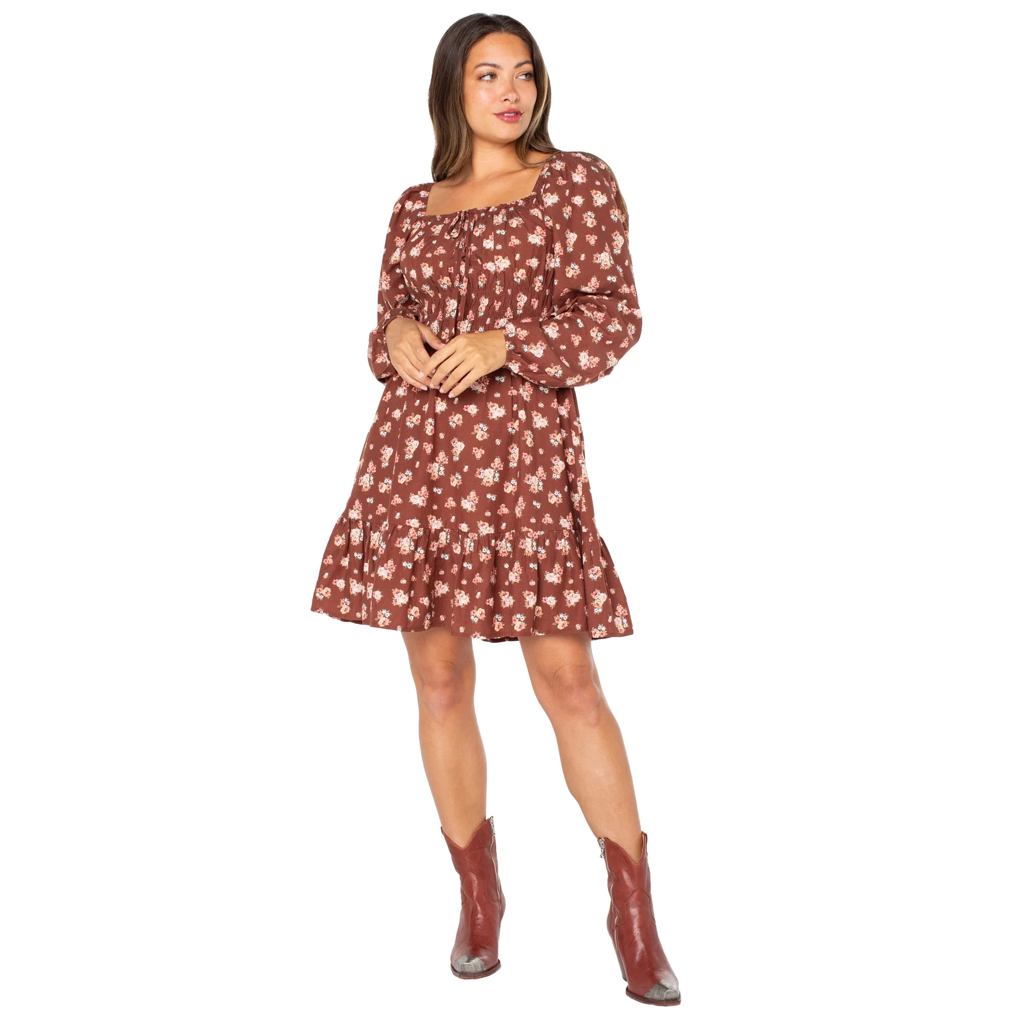 Celebrity Pink Juniors Long Sleeve Woven Dress | Walmart (US)