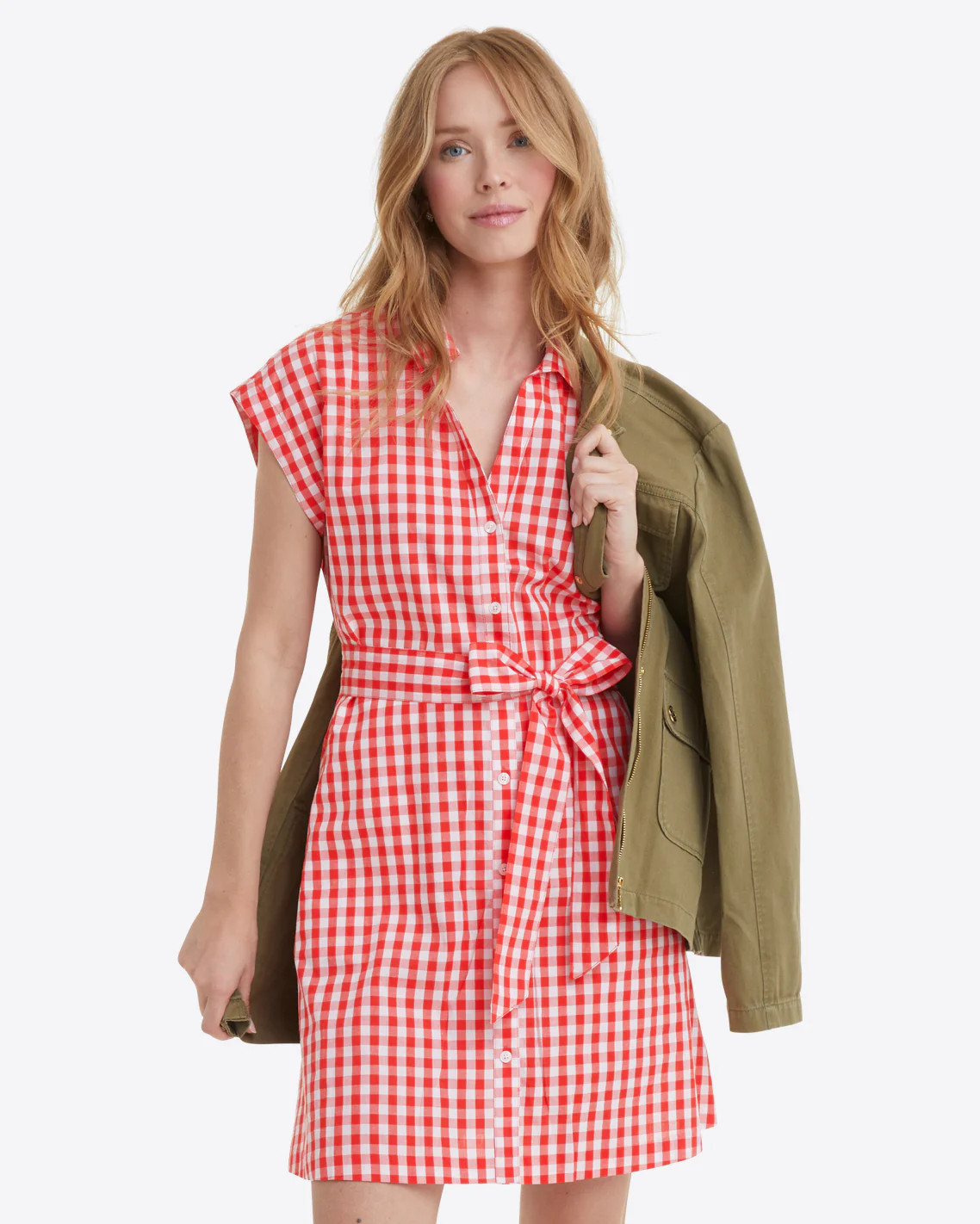 Trisha Shirtdress in Poppy Red Gingham | Draper James (US)