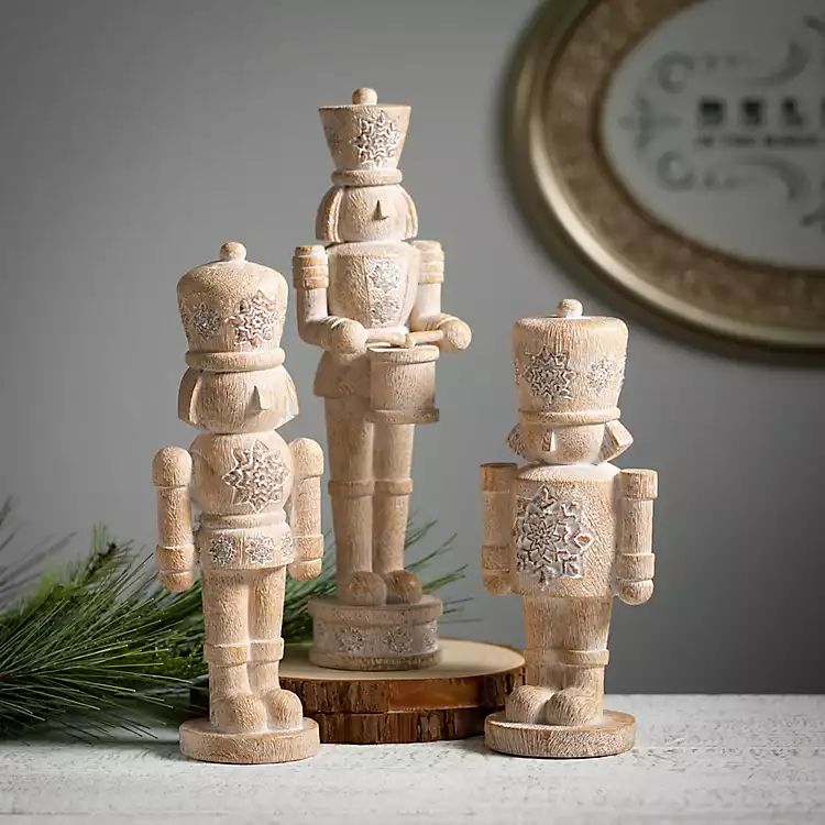 Snow Dusted Drummer 3-pc. Christmas Nutcracker Set | Kirkland's Home