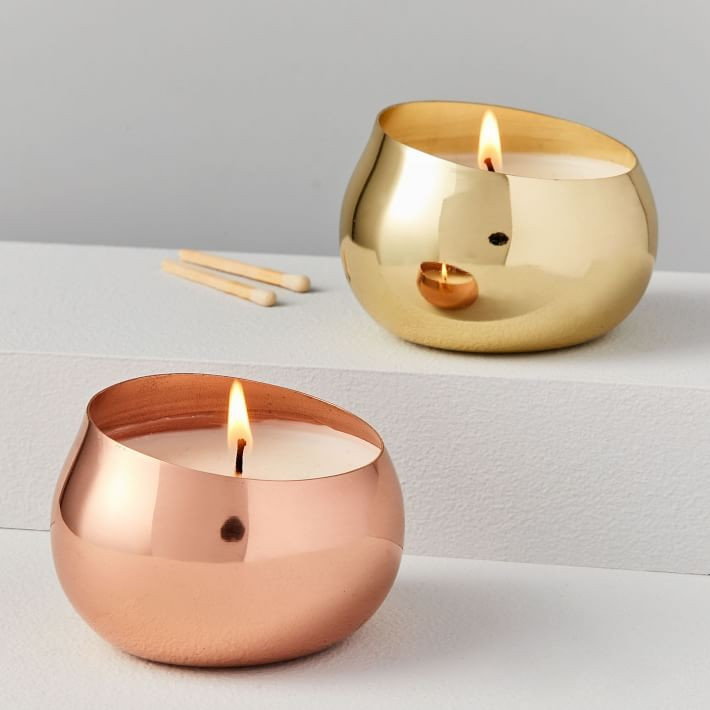 Angled Metal Mini Candles | West Elm (US)