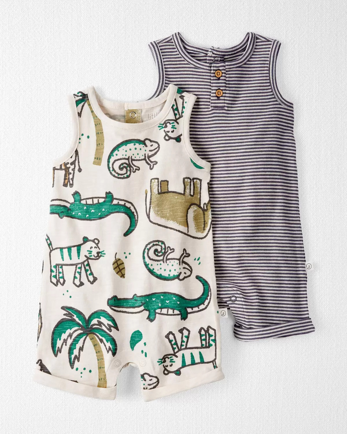 Baby 2-Pack Organic Cotton Rompers | Carter's