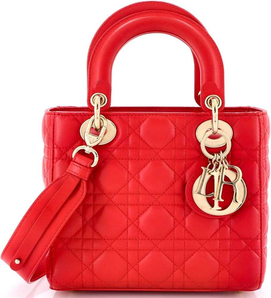 Amazon.com: Dior, Pre-Loved My ABCDior Lady Dior Bag Small, Red : Amazon Luxury | Amazon (US)