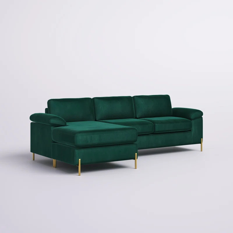 Leytonstone 3 - Piece Velvet Sectional | Wayfair North America