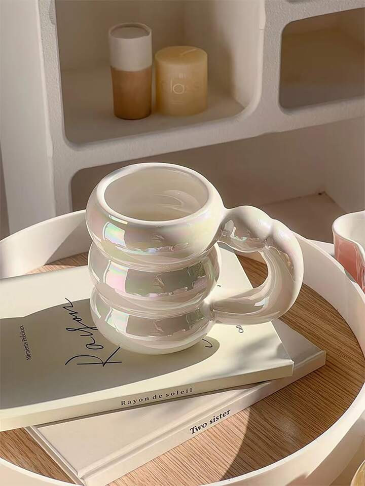 1pc Porcelain Mug, Nordic Holographic Coffee Mug For Home, Office | SHEIN