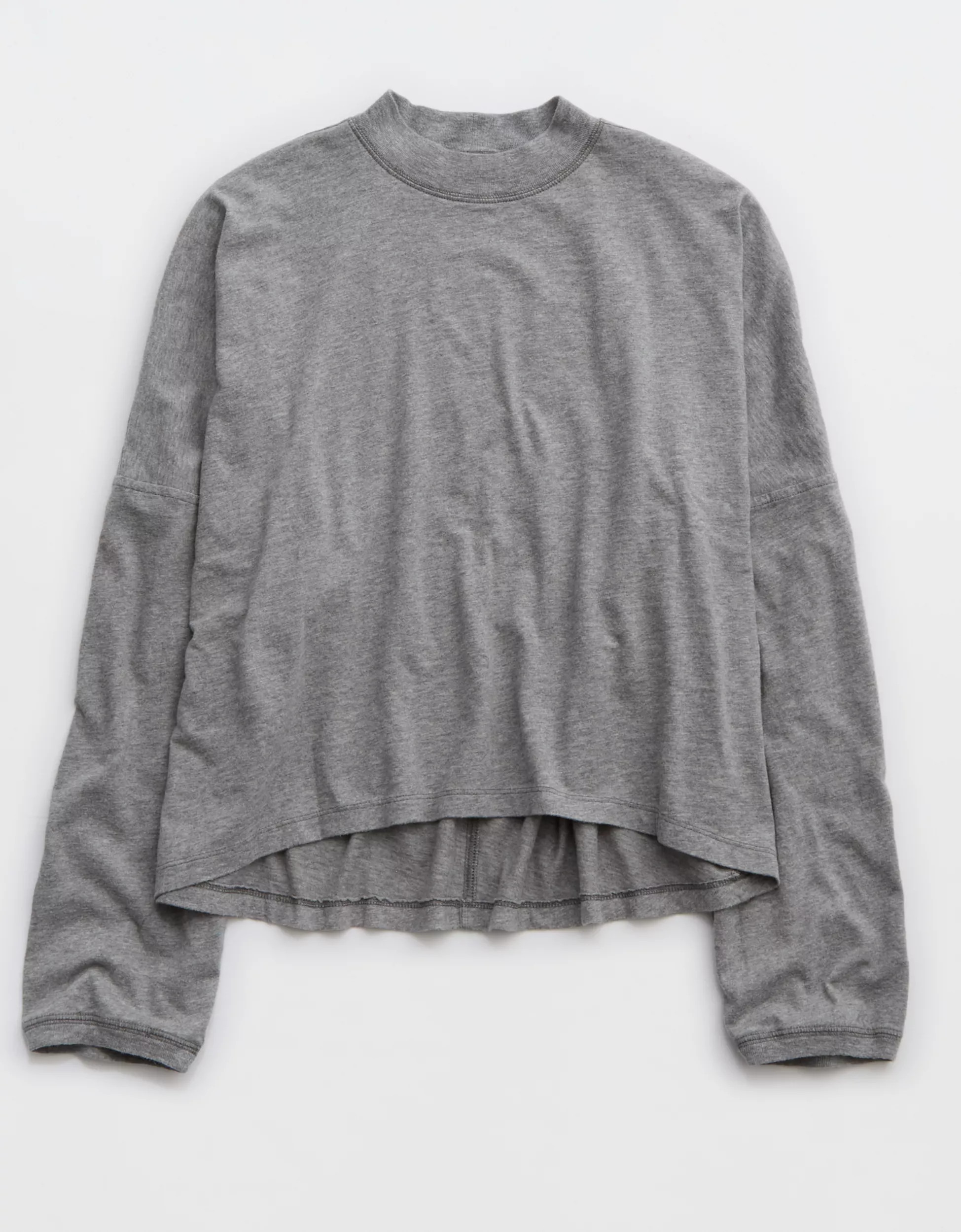 Aerie Cozy Long Sleeve Mockneck T-Shirt | American Eagle Outfitters (US & CA)