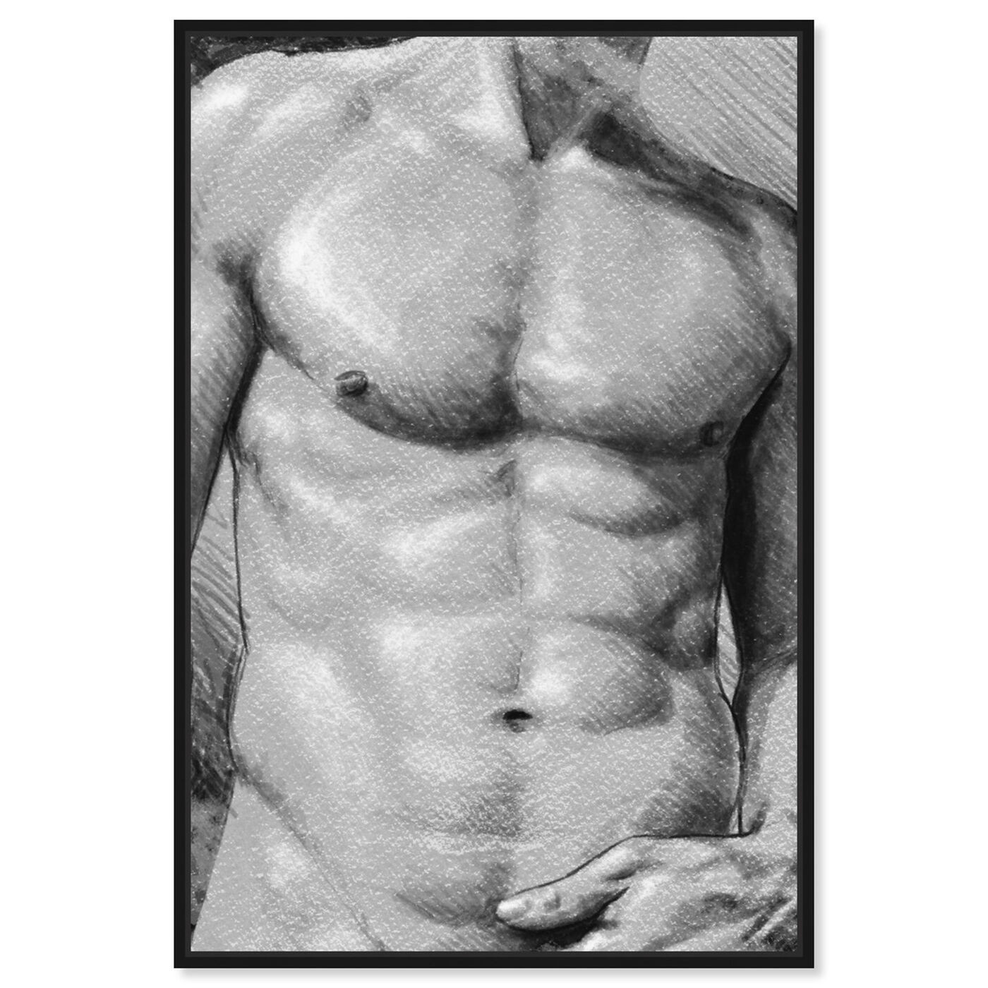 Male Torso in Gray | By Oliver Gal | Oliver Gal