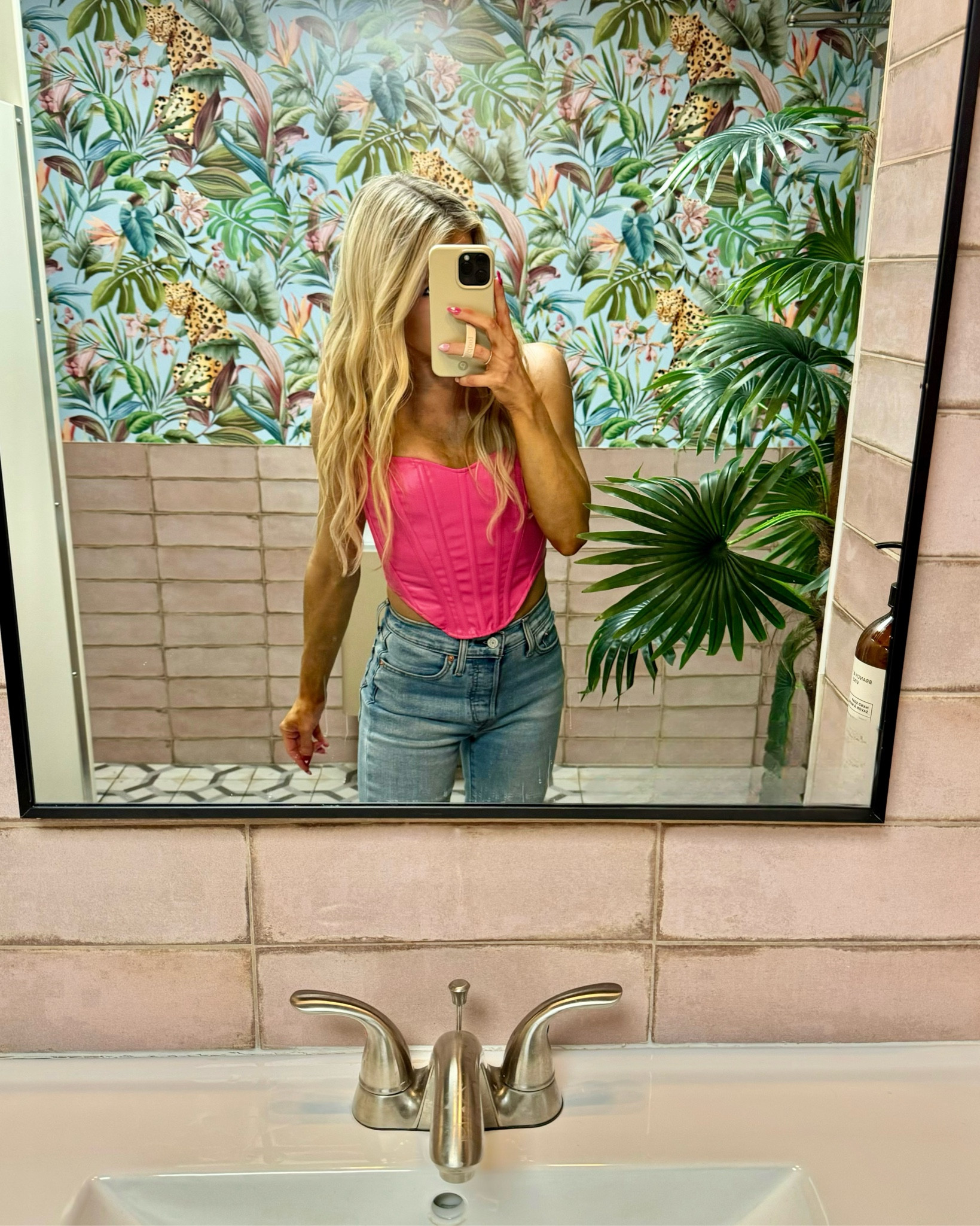 Valentine's Day Date Night Outfit

This pink leather corset top paired with my favorite pair of distressed jeans creates a cool, casual look for a night out!

I'm wearing a size 2 in the corset top. I wear a size 2 in the matching pink leather pants. I wear a size 24 in the Levi's highwaisted straight leg jeans.

#LTKFindsUnder50 #LTKSeasonal #LTKStyleTip