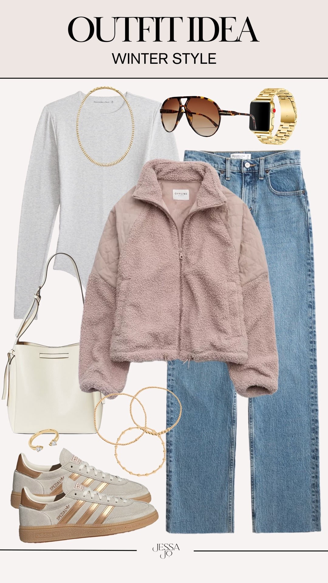 Casual cute winter outfit idea. Winter style. Aerie new arrivals. Abercrombie new arrivals. Abercrombie denim. Target fashion. Target new arrivals. Target new handbag. Neutral adidas. Casual ootd  

#LTKootd #LTKSaleAlert #LTKSeasonal