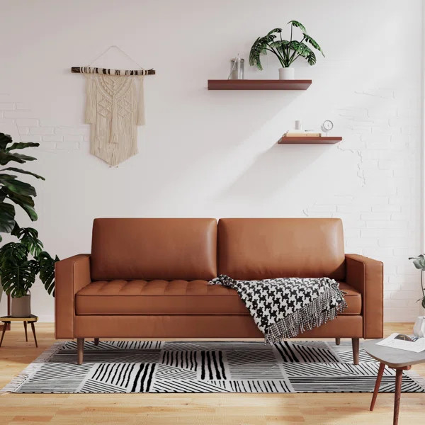 Bridgeview 69.95'' Vegan Leather Sofa | Wayfair North America